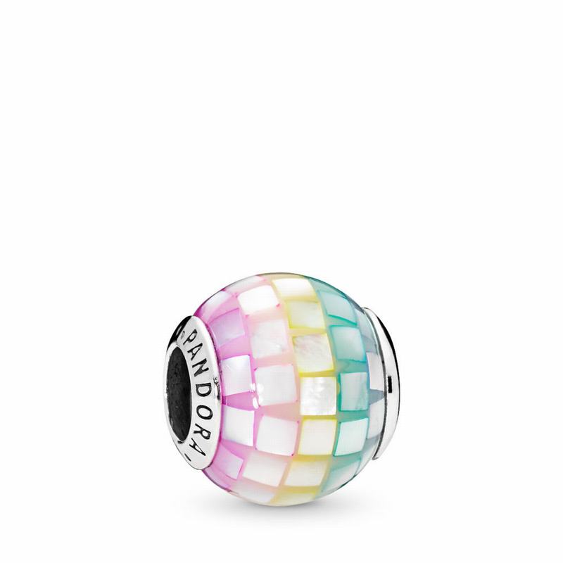 Pandora Australia Multi-Color Mosaic Charm - Sterling Silver/Mother Of Pearl | DETOCI257